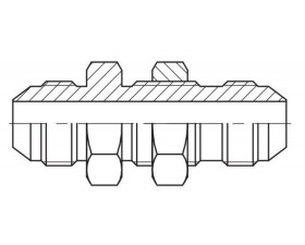 Адаптер під перебірку зовнішня різьба JIC - JIC, J SV - Фото №1