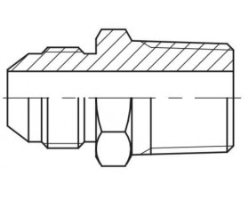 Адаптер прямий зовнішня різьба JIC - NPTF, J GE-N - Фото №1