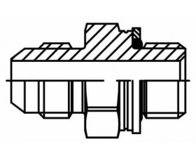Адаптер прямий зовнішня різьба JIC - М (метрична), J GE-M - Фото №1