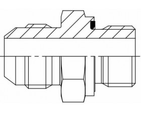 Адаптер прямий зовнішня різьба JIC - BSP (ED -ущільнення), J GE-G ED - Фото №1