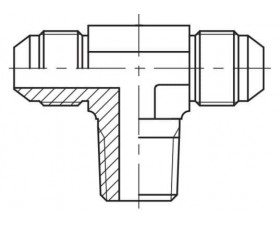 Адаптер трійник зовнішнє різьблення JIC - NPTF - JIC, J TE-N - Фото №1