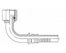 ФІТИНГ DKJ кутовий 90° JIC (UNF-РІЗЬБЛЕННЯ) INTERLOCK - Фото №1
