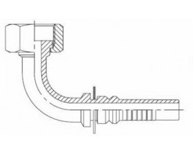 ФІТИНГ КУТОВИЙ 90° ORFS INTERLOCK - Фото №1