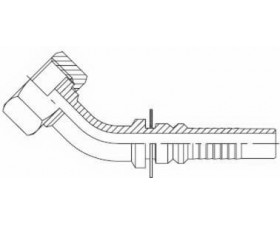 ФІТИНГ КУТОВИЙ 45° ORFS INTERLOCK - Фото №1