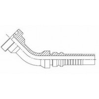 ФЛАНЦЕВИЙ ФІТИНГ SAE3 КУТ 45°, КОД 61 INTERLOCK 