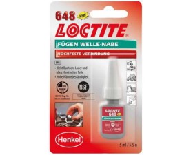 Loctite 648 (Локтайт 648) - вал-втулковий високотемпературний фіксатор високої міцності, 5 мл - Фото №1