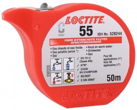 Фото №1: Loctite 55 (Локтайт 55) Ущільнююча нитка для різьби і труб, 50 м Loctite 55 (Локтайт 55) Ущільнююча нитка для різьби і труб, 50 м - Фото №1
